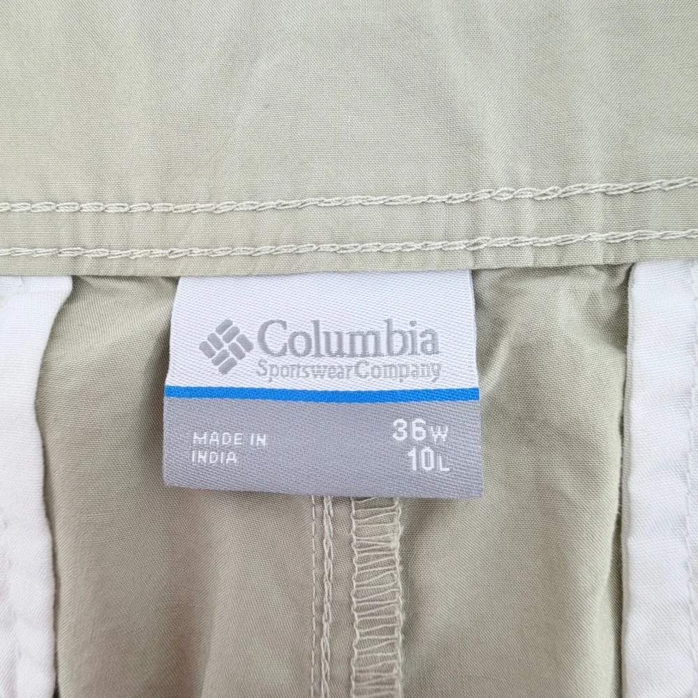 Columbia Shorts Mens 36 Tan Excellent‎ Cotton Poplin Hiking Casual AM4471 - Picture 6 of 9